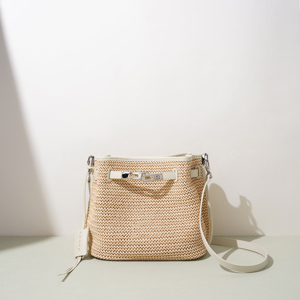 Woven Bucket Crossbody Bag