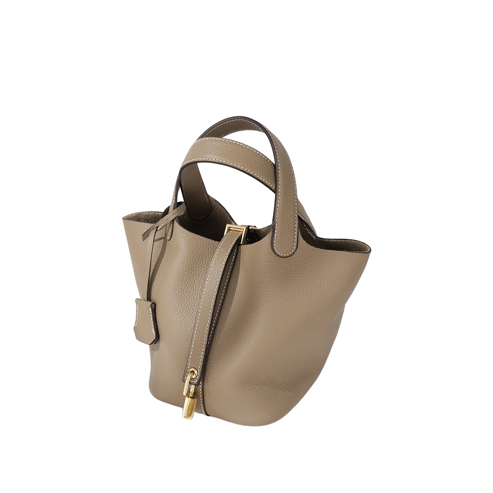 Leather Basket Bag
