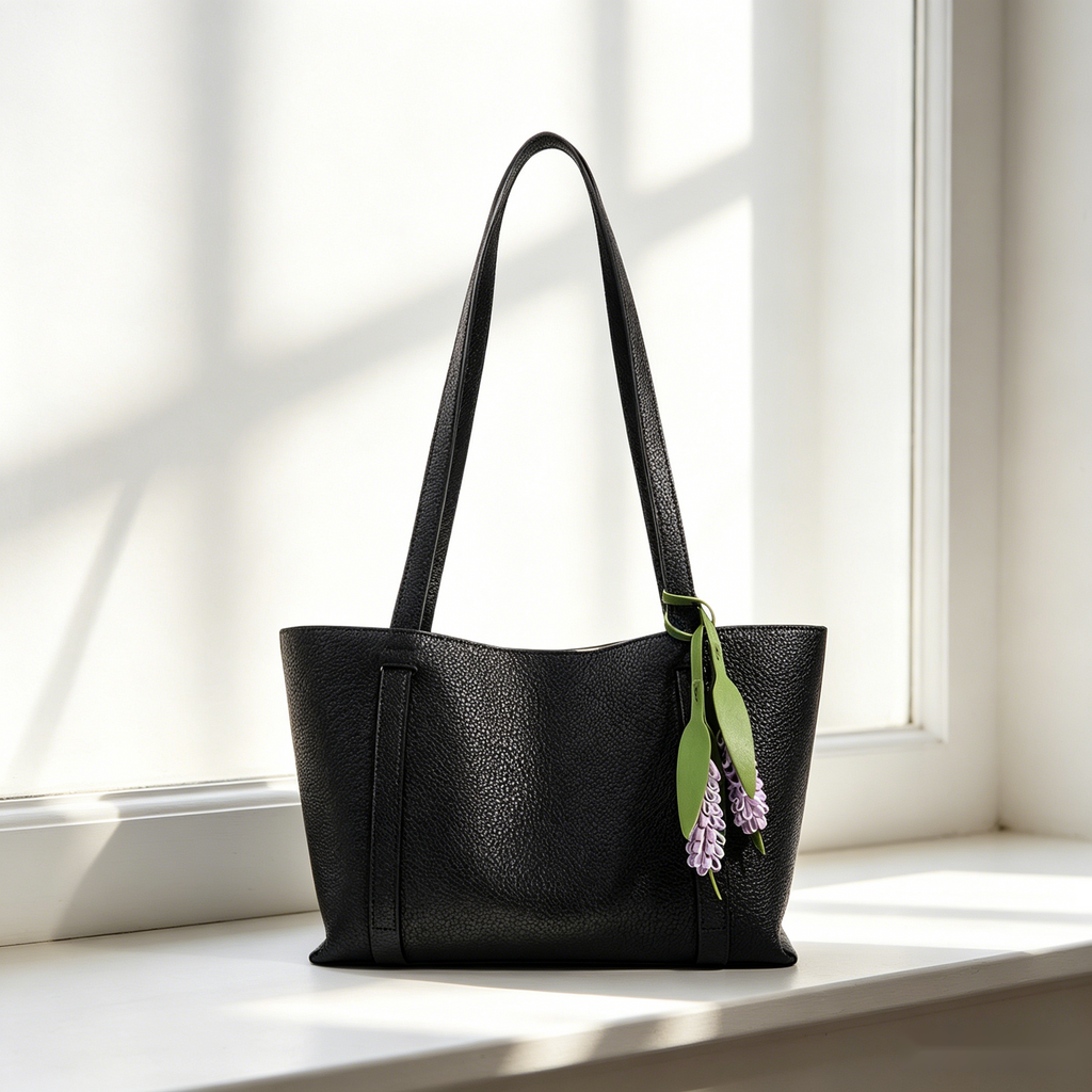 Hyacinth Leather Tote