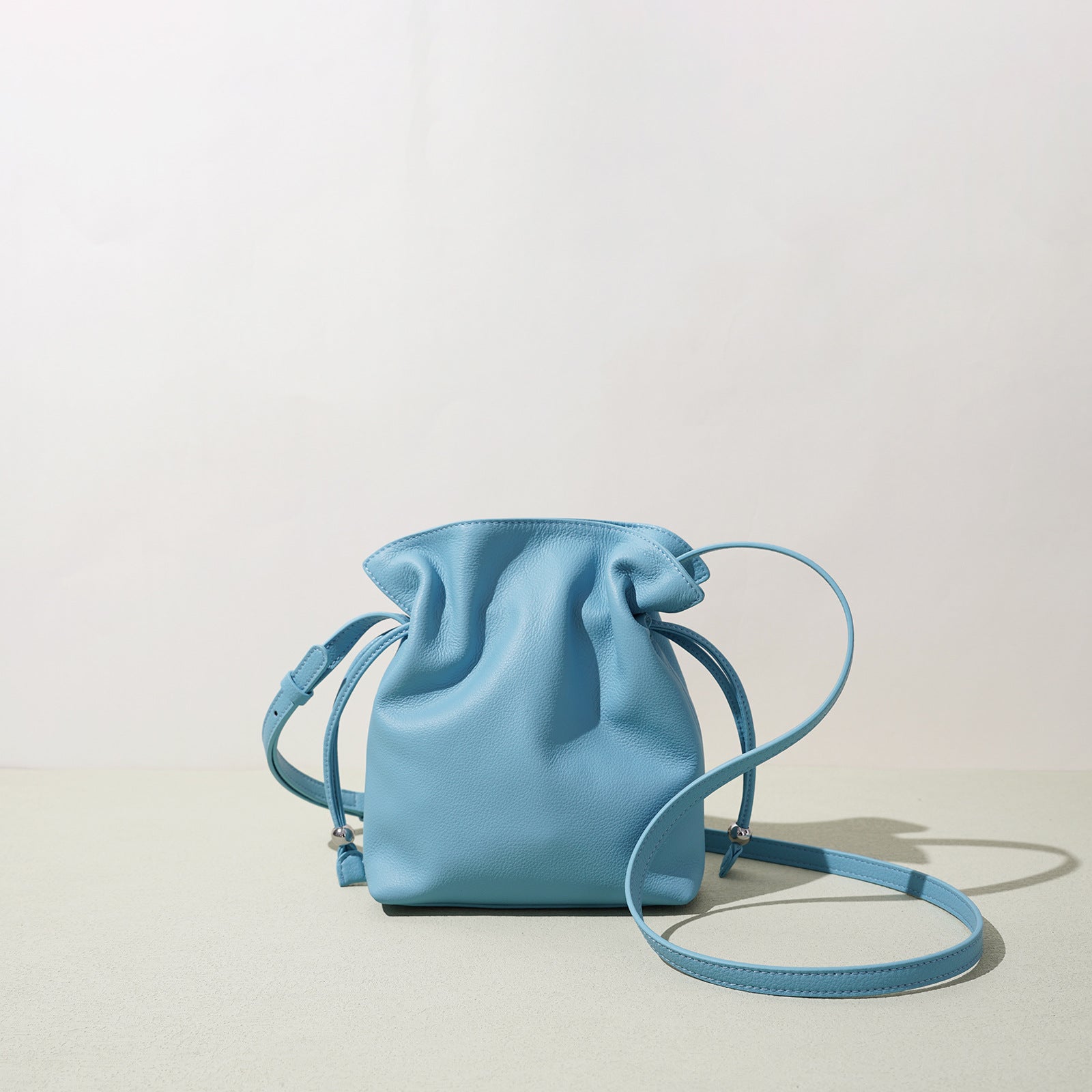 Mini Leather Bucket Bag