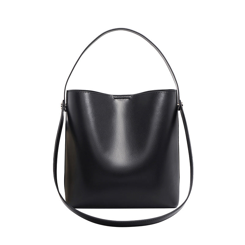 Leather Bucket Tote