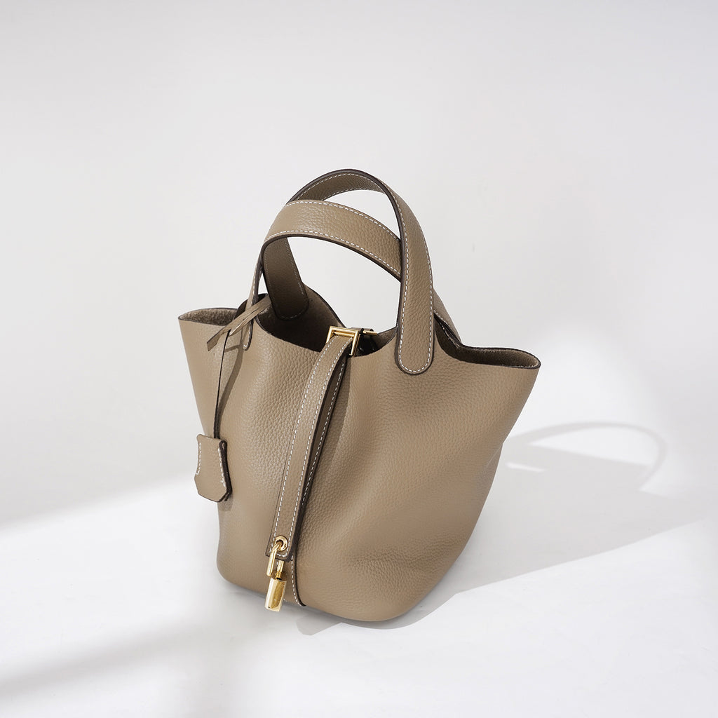 Leather Basket Bag