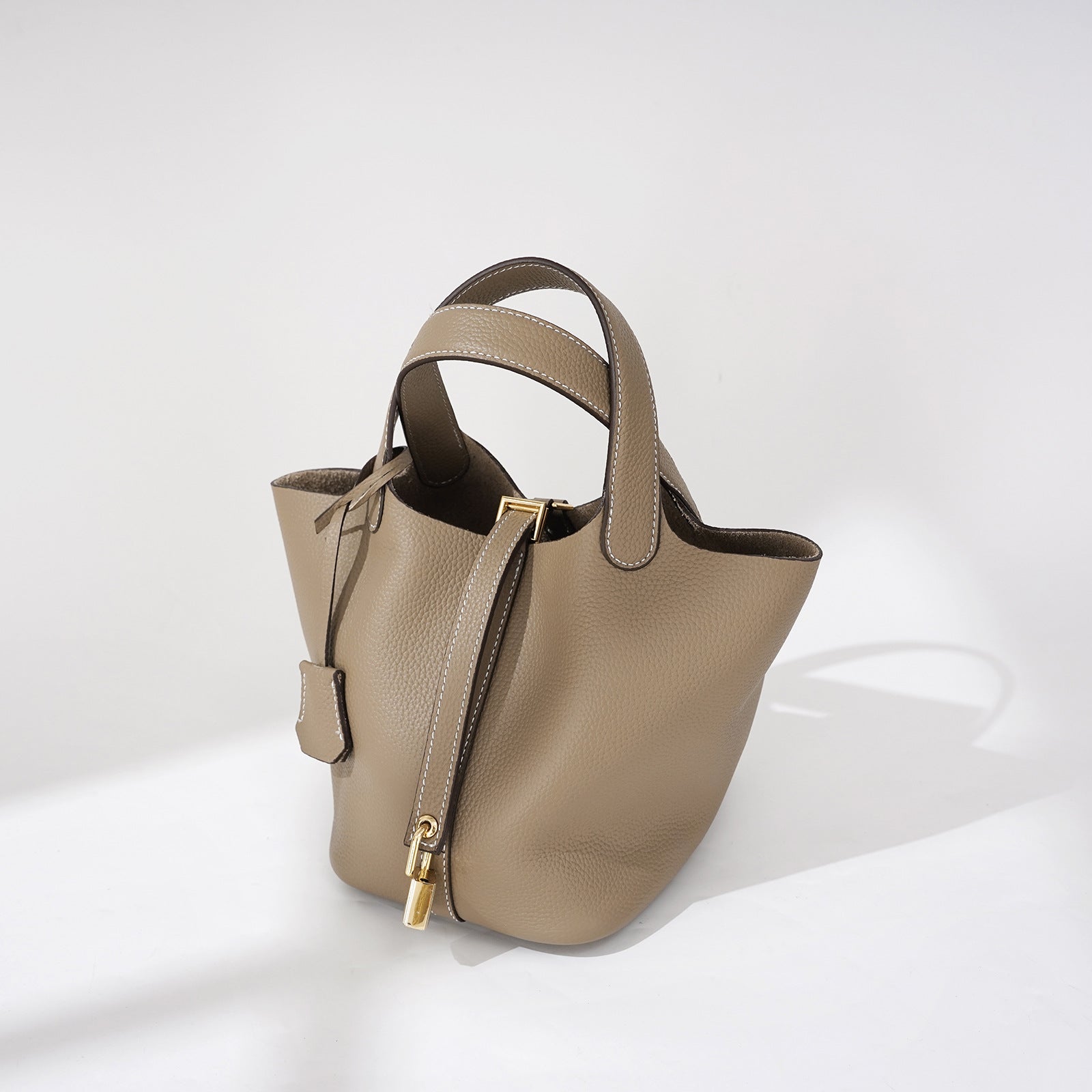 Leather Basket Bag