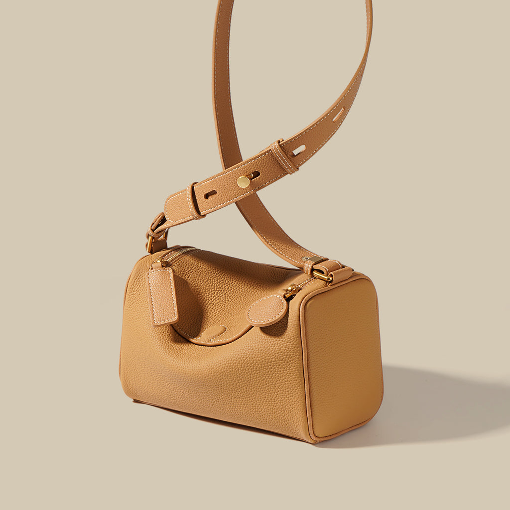 Leather Boston Shoulder Bag