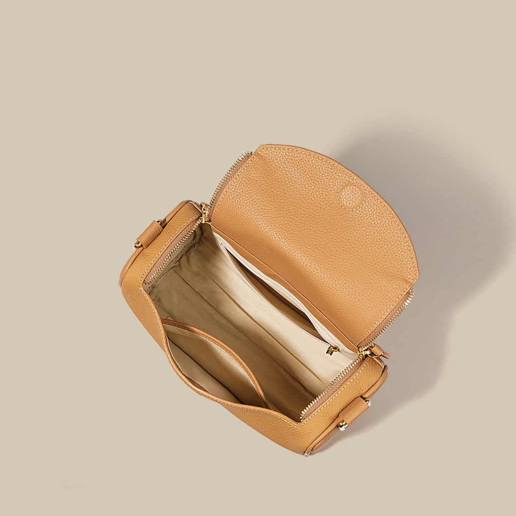 Leather Boston Shoulder Bag
