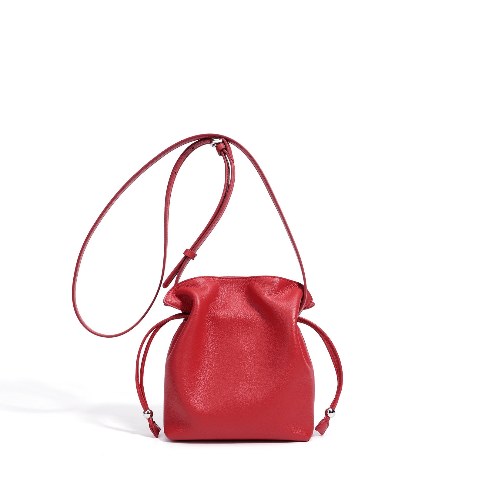 Mini Leather Bucket Bag