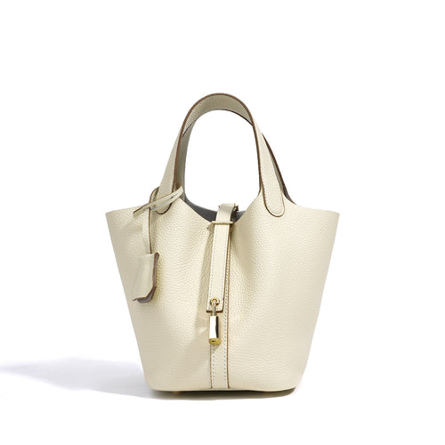 Leather Basket Bag