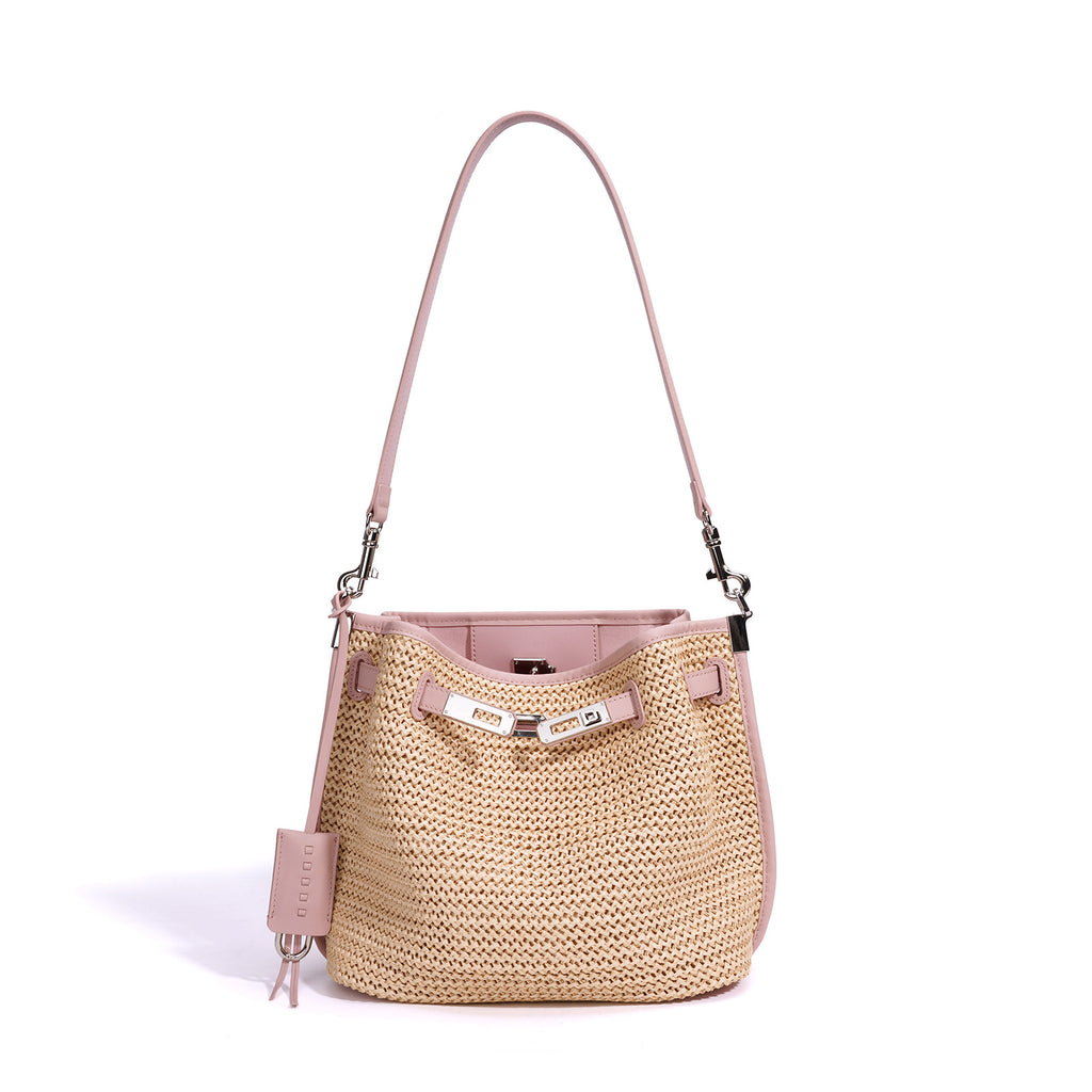 Woven Bucket Crossbody Bag